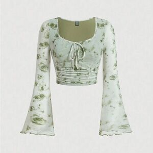 Floral Green Women's Top